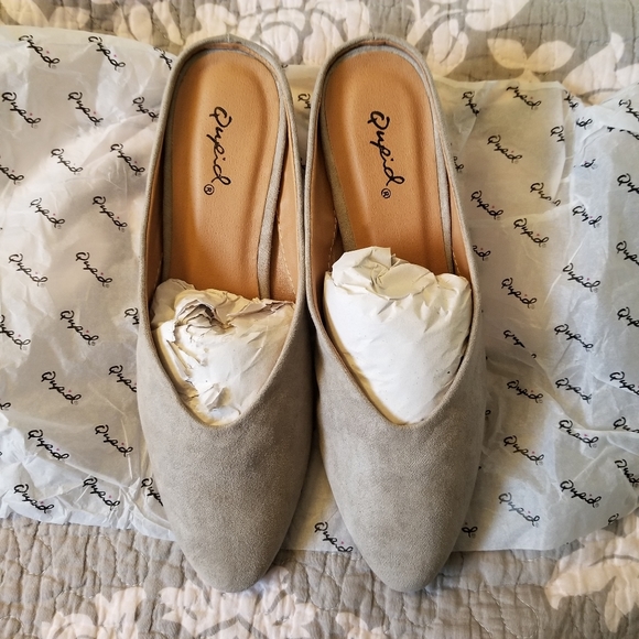 Qupid NWT Vegan Suede Slip On Mule 6 - Picture 8 of 9